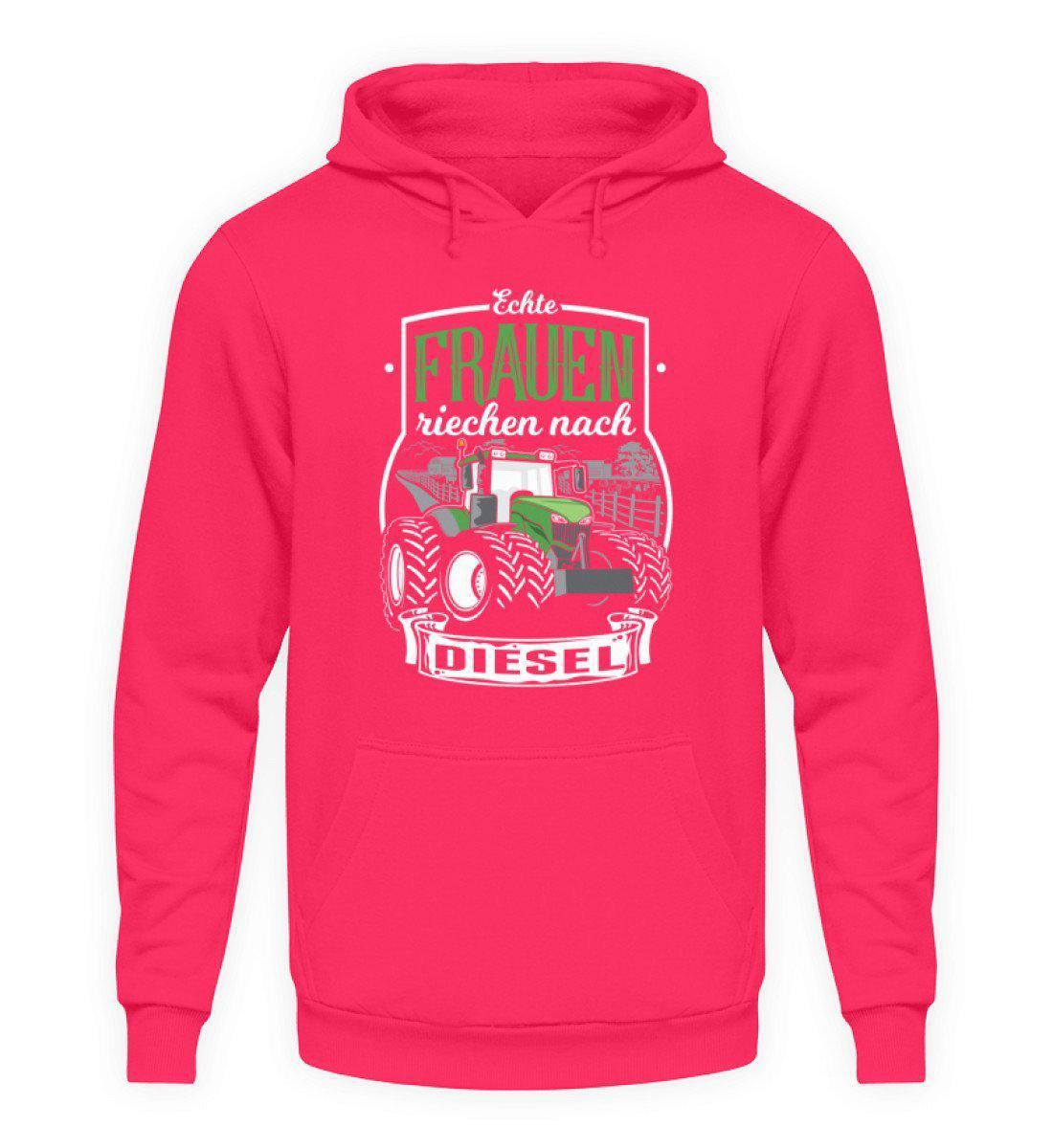 Frauen Traktor Diesel · Unisex Kapuzenpullover Hoodie-Unisex Hoodie-Hot Pink-L-Agrarstarz