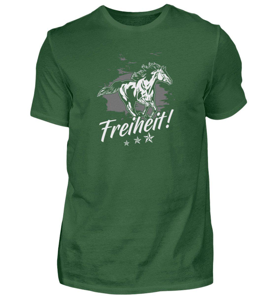Freiheit Pferd · Herren T-Shirt-Herren Basic T-Shirt-Bottle Green-S-Agrarstarz