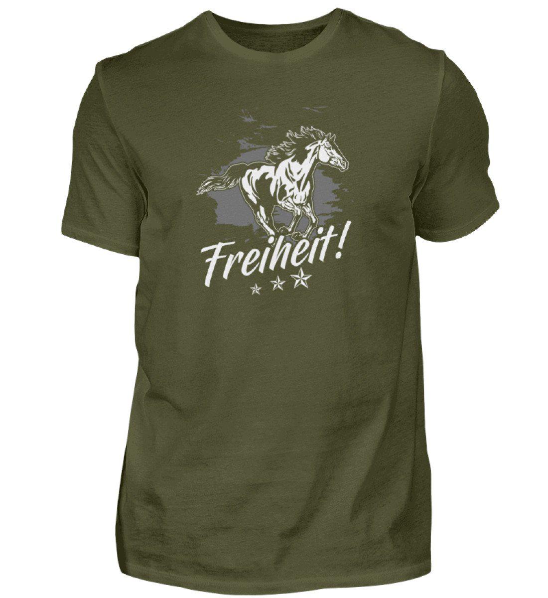 Freiheit Pferd · Herren T-Shirt-Herren Basic T-Shirt-Urban Khaki-S-Agrarstarz