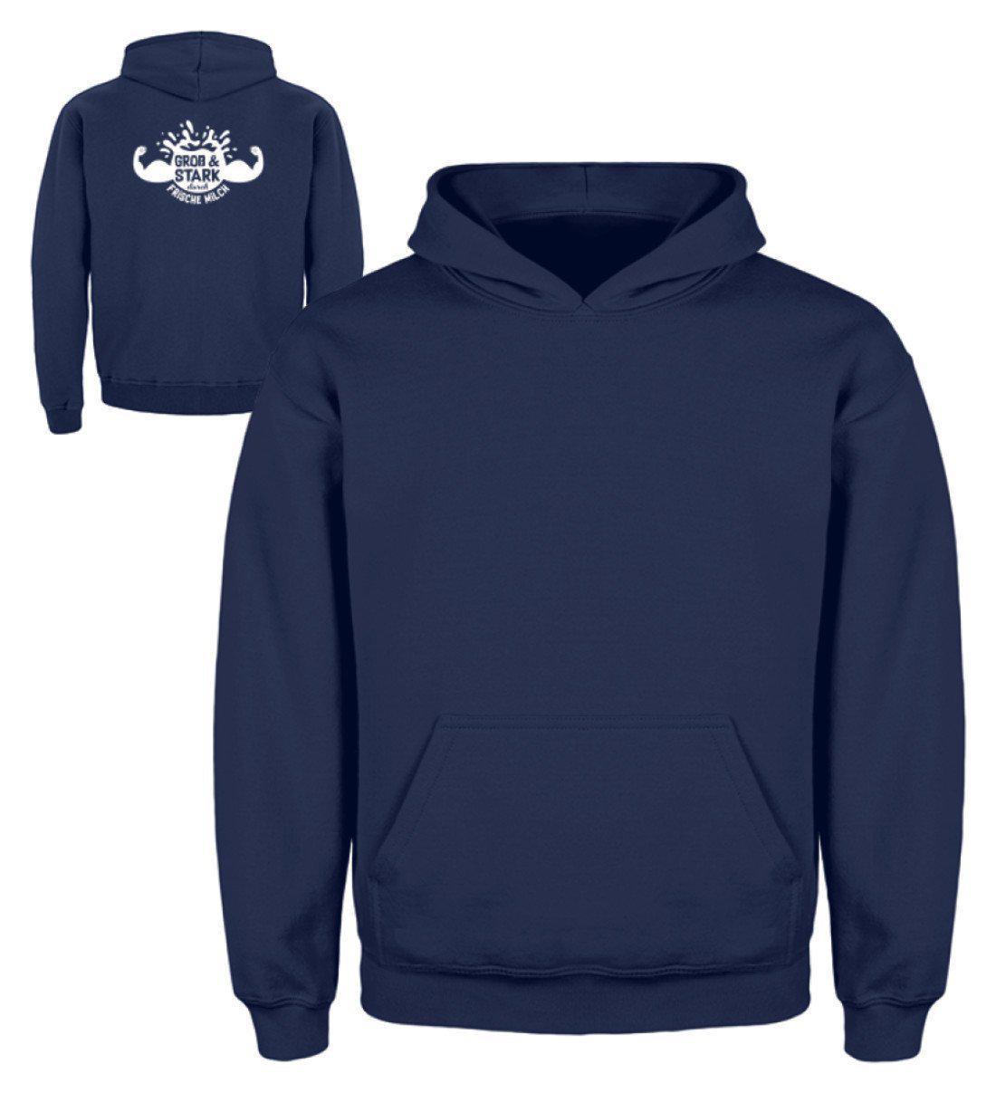 Frische Milch · Kinder Kapuzenpullover Hoodie-Kinder Hoodie-New French Navy-3/4 (98/104)-Agrarstarz