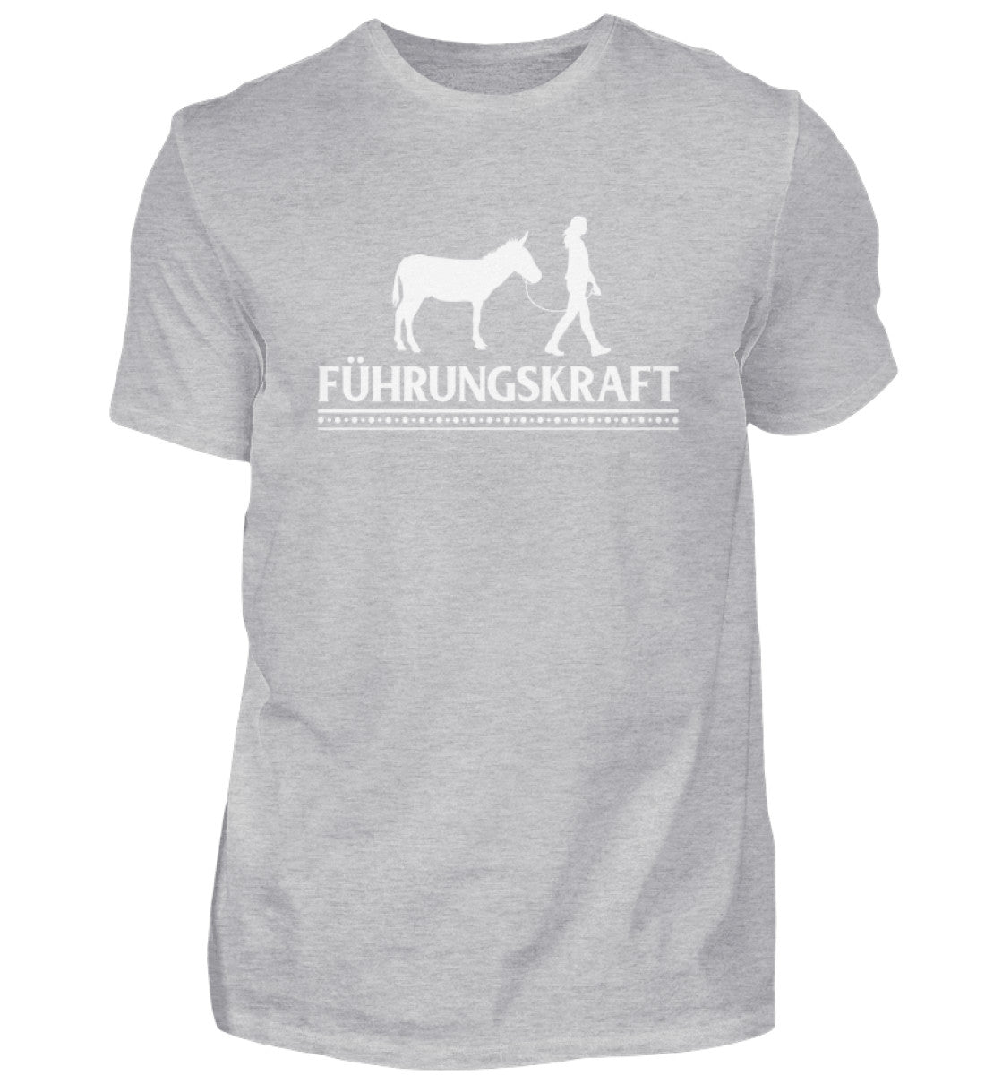 Führungskraft Esel · Herren T-Shirt-Herren Basic T-Shirt-Heather Grey-S-Agrarstarz