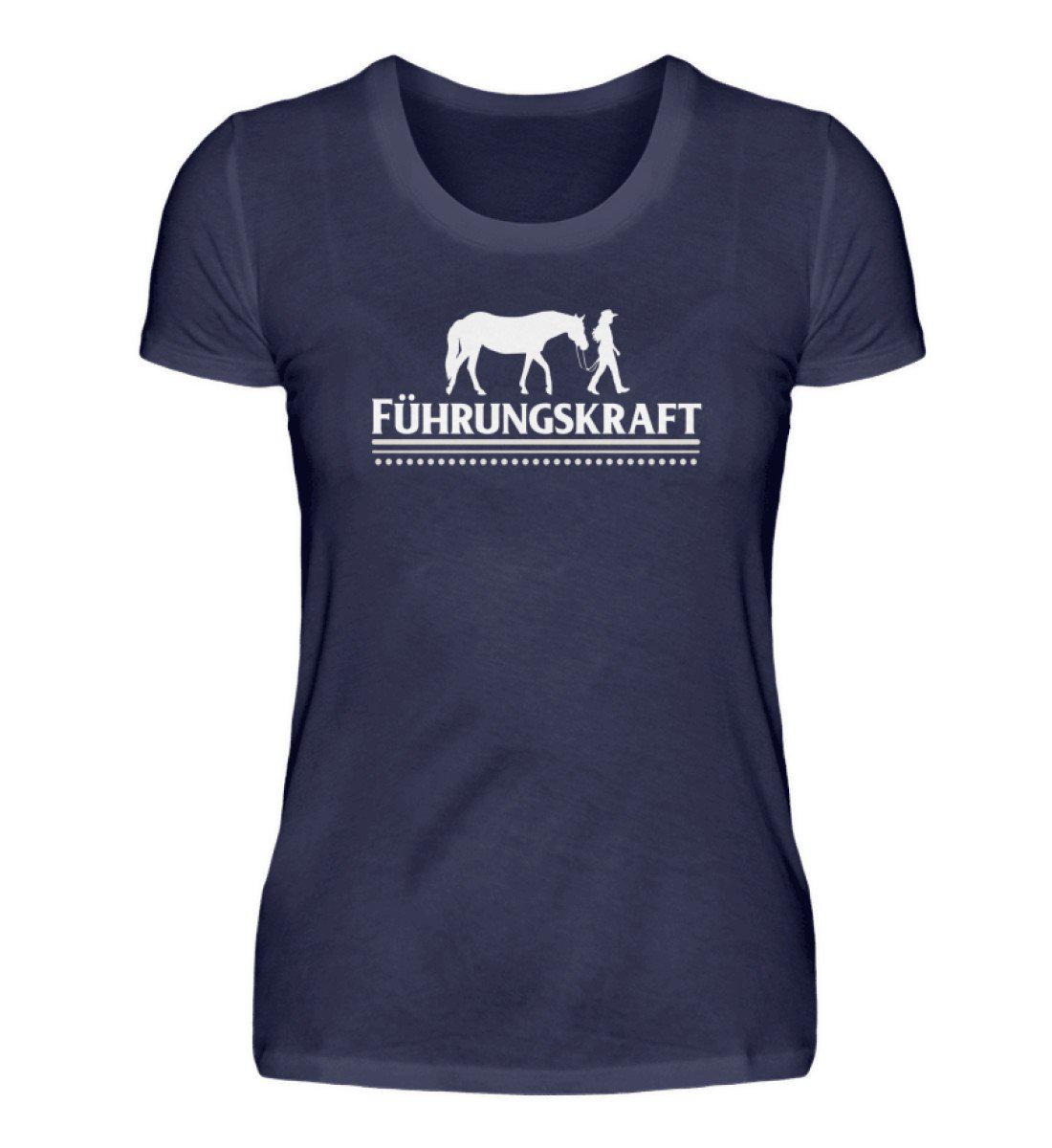 Führungskraft Pferd · Damen T-Shirt-Damen Basic T-Shirt-Navy-S-Agrarstarz