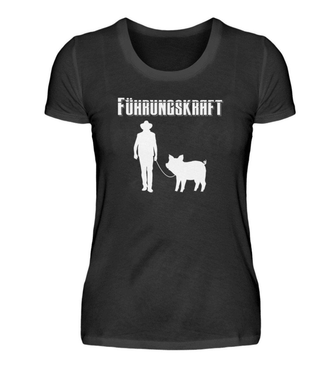 Führungskraft Schwein · Damen T-Shirt-Damen Basic T-Shirt-Black-S-Agrarstarz