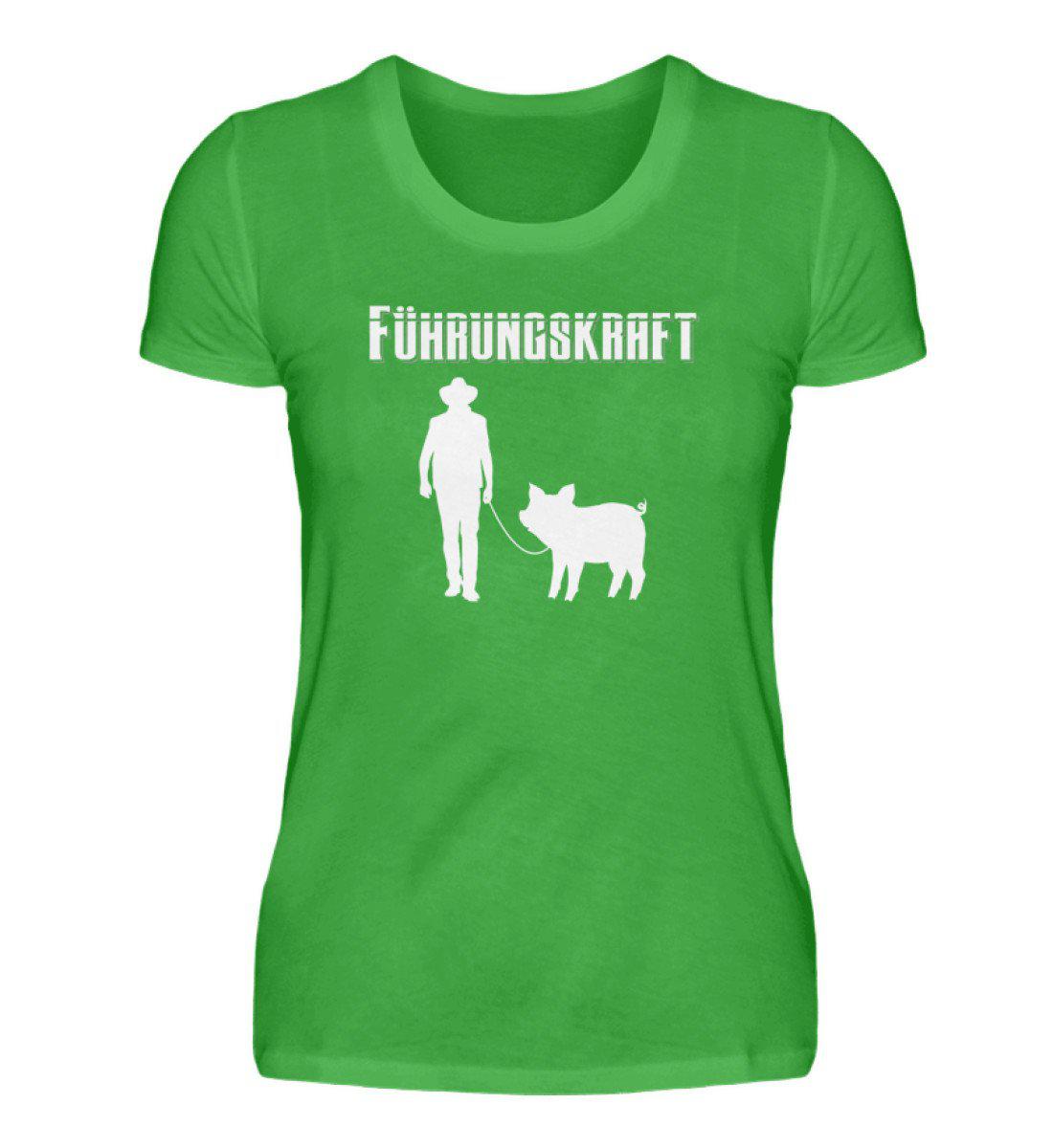 Führungskraft Schwein · Damen T-Shirt-Damen Basic T-Shirt-Green Apple-S-Agrarstarz