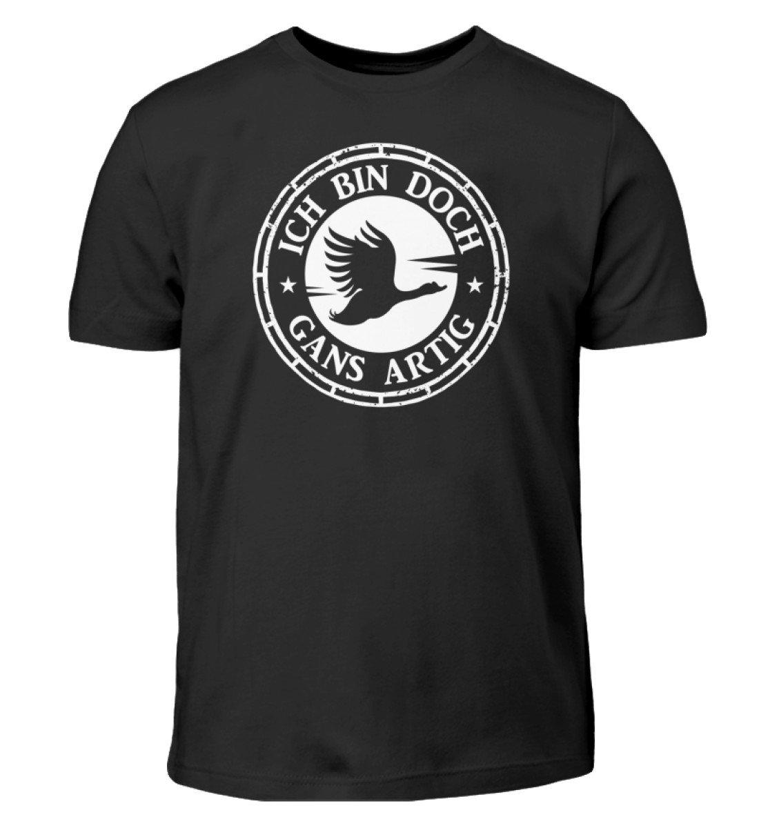 Gans artig · Kinder T-Shirt-Kinder T-Shirt-Black-3/4 (98/104)-Agrarstarz