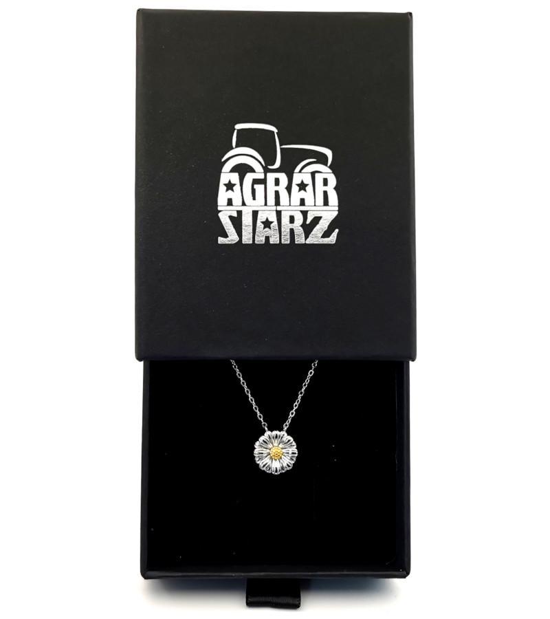 Gänseblümchen · Halskette 925er Sterling Silber-Halskette-Silber-45 cm-Agrarstarz