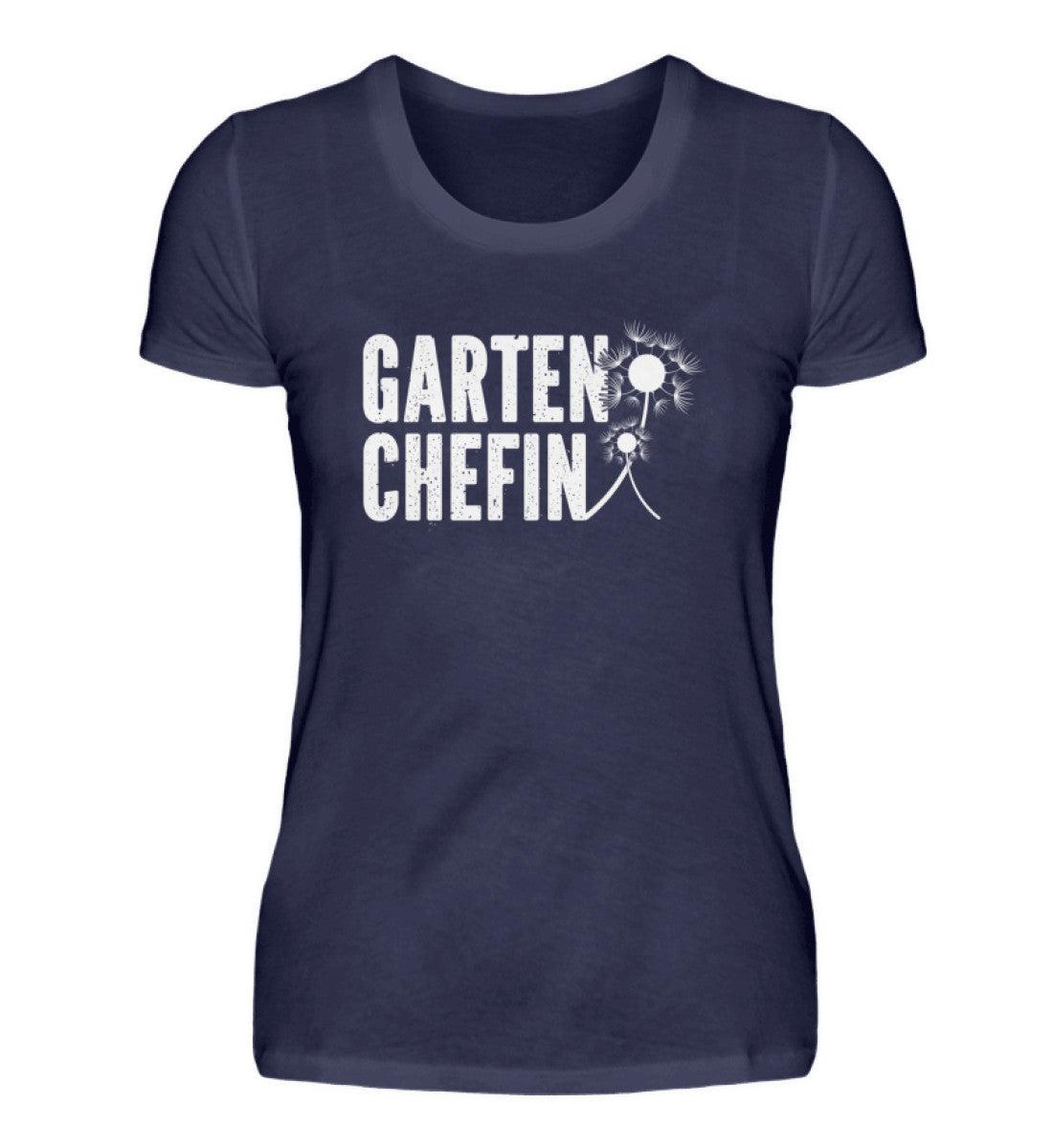 Garten Chefin · Damen T-Shirt-Damen Basic T-Shirt-Navy-S-Agrarstarz