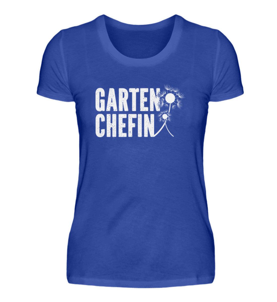 Garten Chefin · Damen T-Shirt-Damen Basic T-Shirt-Neon Blue-S-Agrarstarz