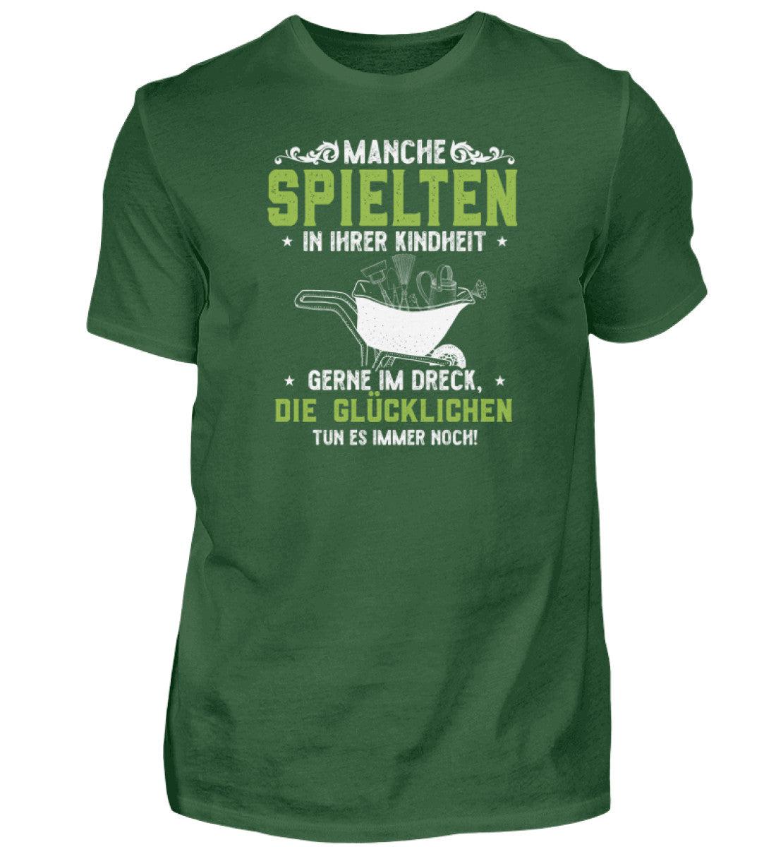 Garten im Dreck spielen · Herren T-Shirt-Herren Basic T-Shirt-Bottle Green-S-Agrarstarz