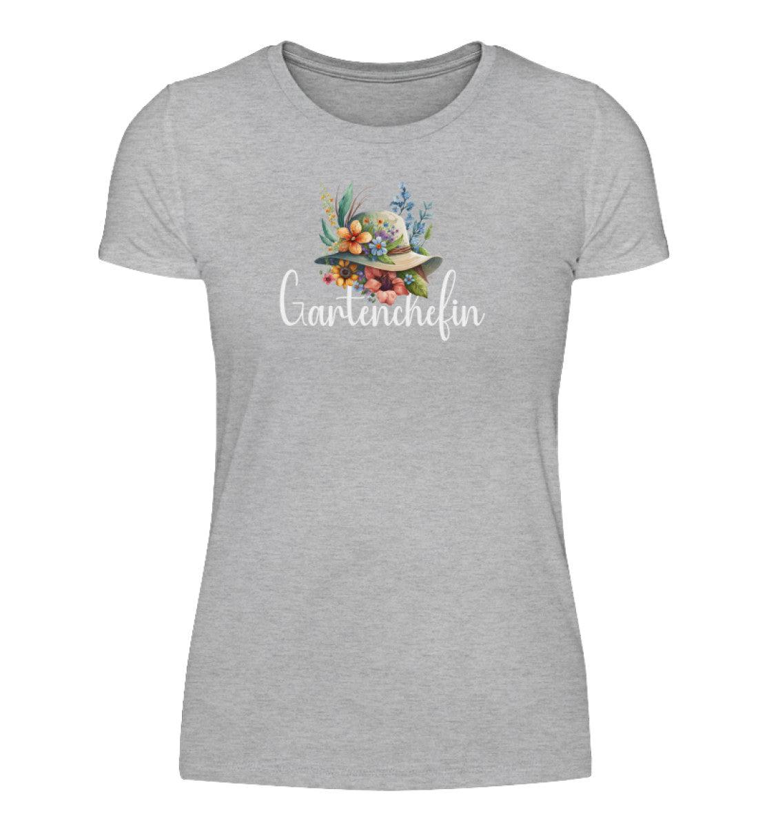 Gartenchefin · Damen T-Shirt-Damen Basic T-Shirt-Heather Grey-S-Agrarstarz