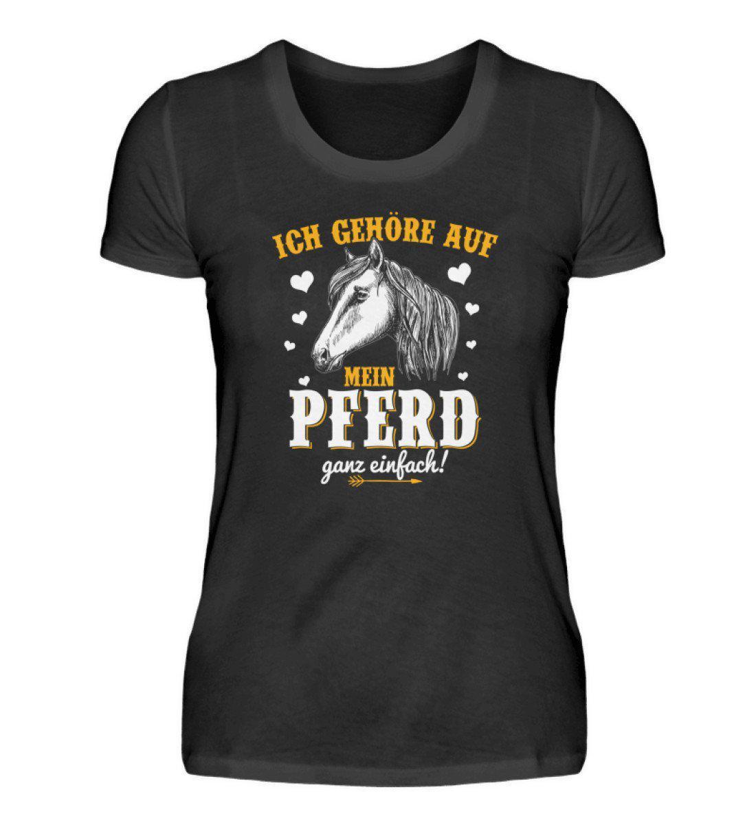 Gehöre aufs Pferd · Damen T-Shirt-Damen Basic T-Shirt-Black-S-Agrarstarz