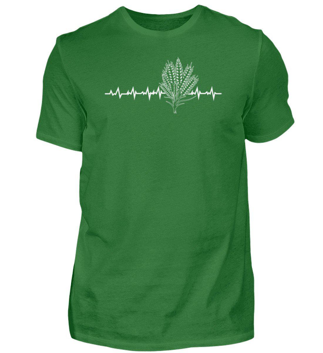 Getreide Herzschlag · Herren T-Shirt-Herren Basic T-Shirt-Kelly Green-S-Agrarstarz