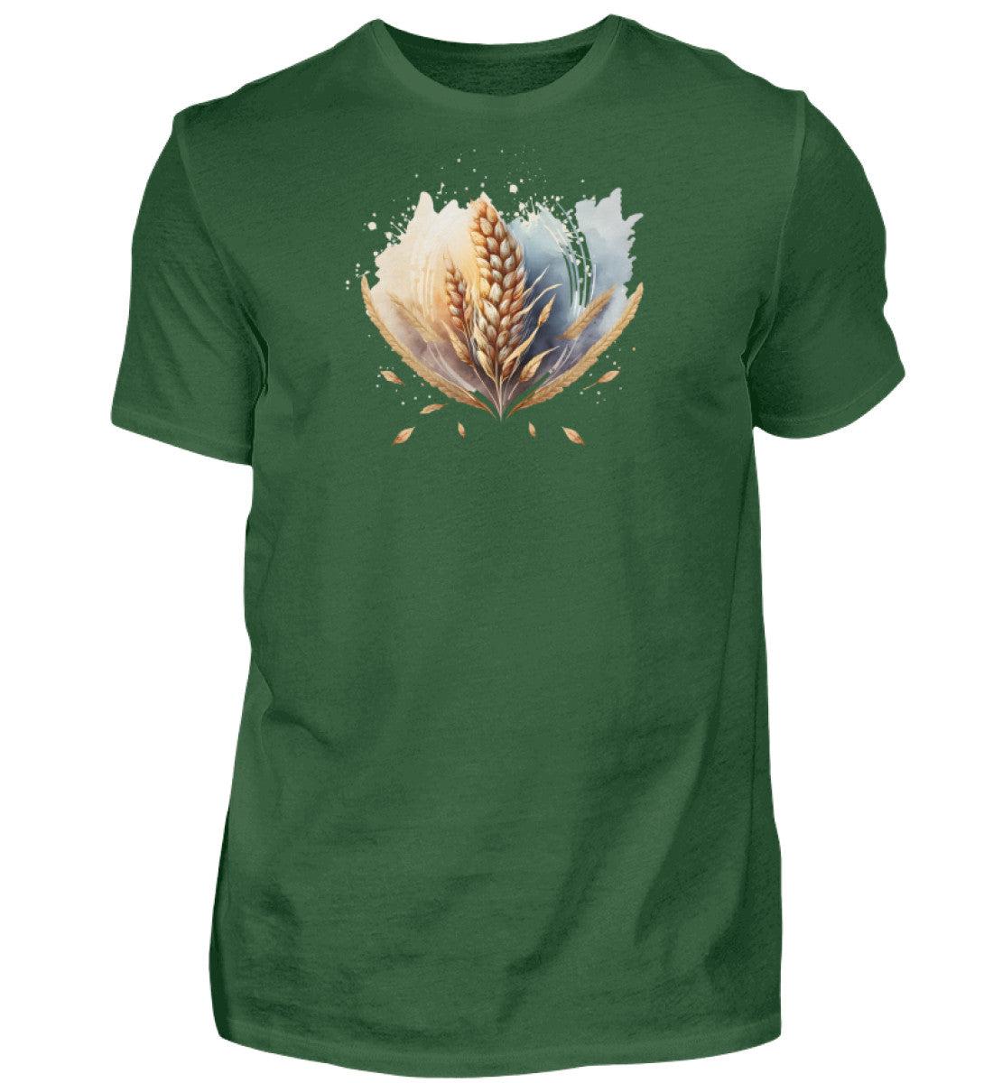 Getreide Wasserfarben · Herren T-Shirt-Herren Basic T-Shirt-Bottle Green-S-Agrarstarz