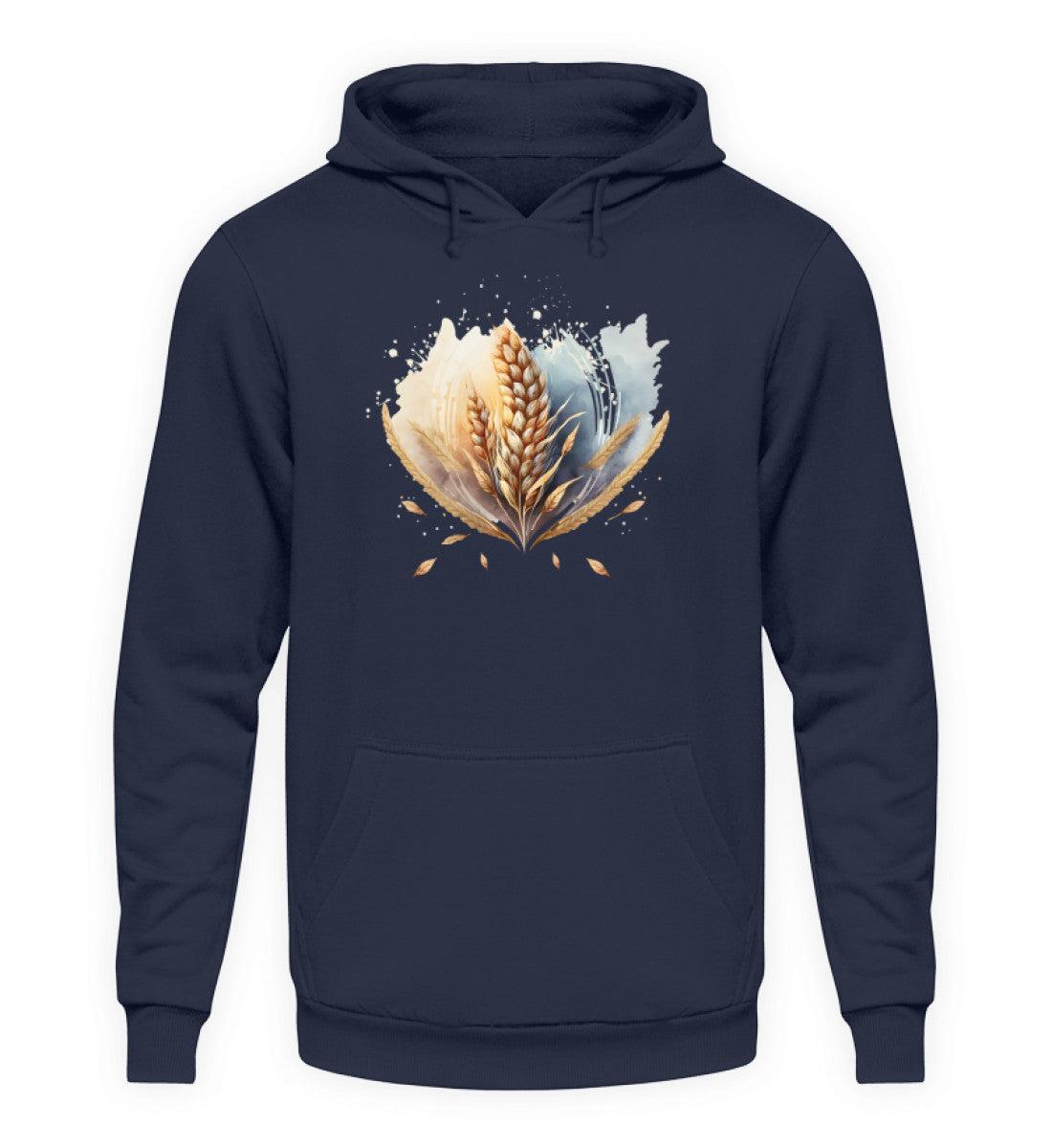 Getreide Wasserfarben · Unisex Kapuzenpullover Hoodie-Unisex Hoodie-Oxford Navy-XS-Agrarstarz