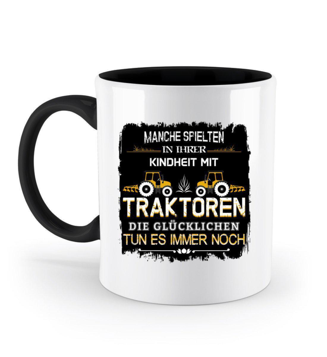 Glücklichen Traktor spielen 2 · Keramik Tasse zweifarbig-Keramik Tasse Zweifarbig-Black-330ml-Agrarstarz