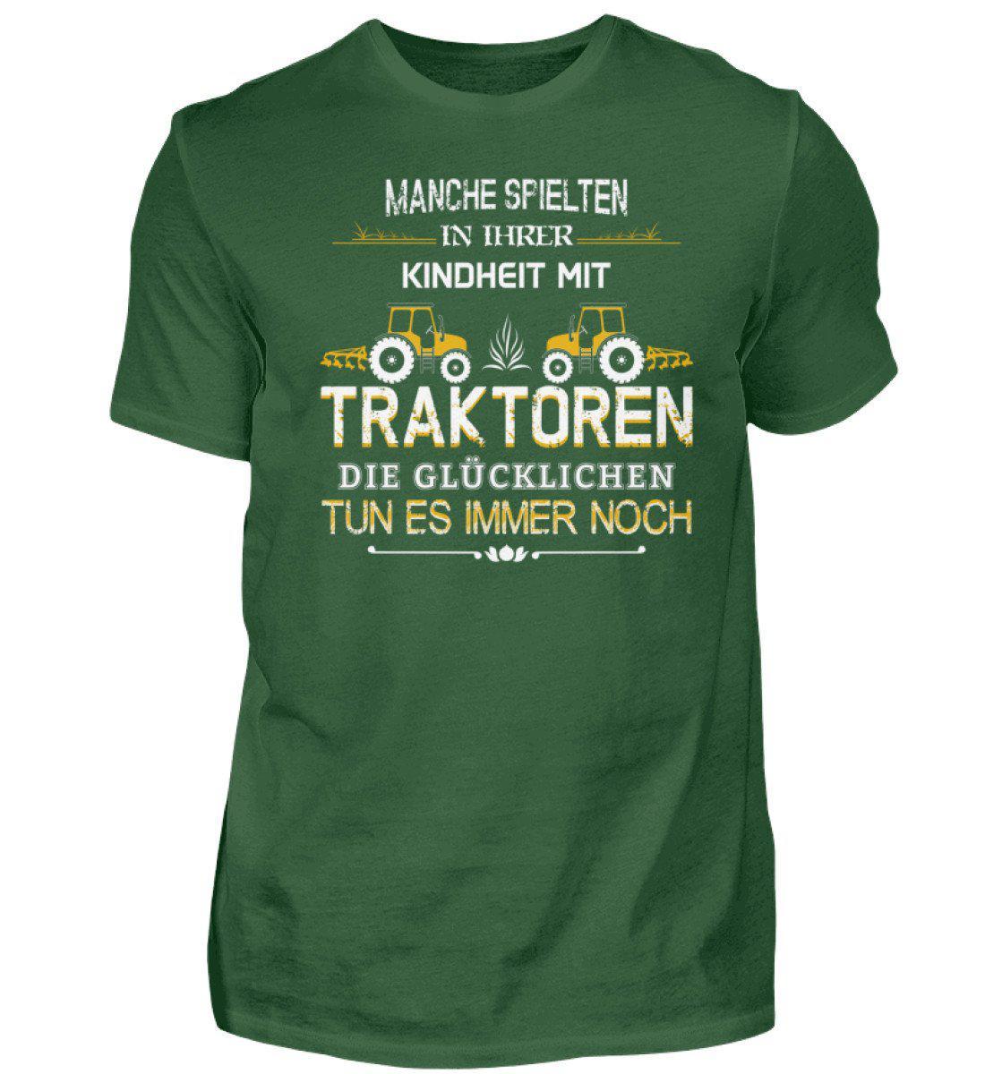 Glücklichen Traktoren spielen 2 · Herren T-Shirt-Herren Basic T-Shirt-Bottle Green-S-Agrarstarz