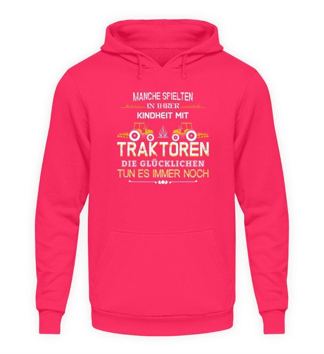 Glücklichen Traktoren spielen 2 · Unisex Kapuzenpullover Hoodie-Unisex Hoodie-Hot Pink-L-Agrarstarz