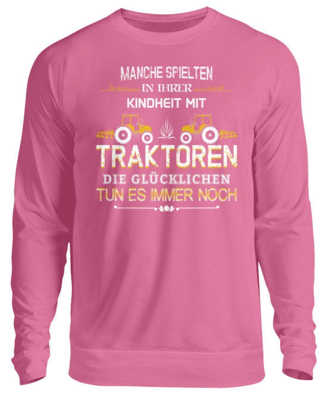 Glücklichen Traktoren spielen 2 · Unisex Sweatshirt Pullover-Unisex Sweatshirt-Candyfloss Pink-S-Agrarstarz