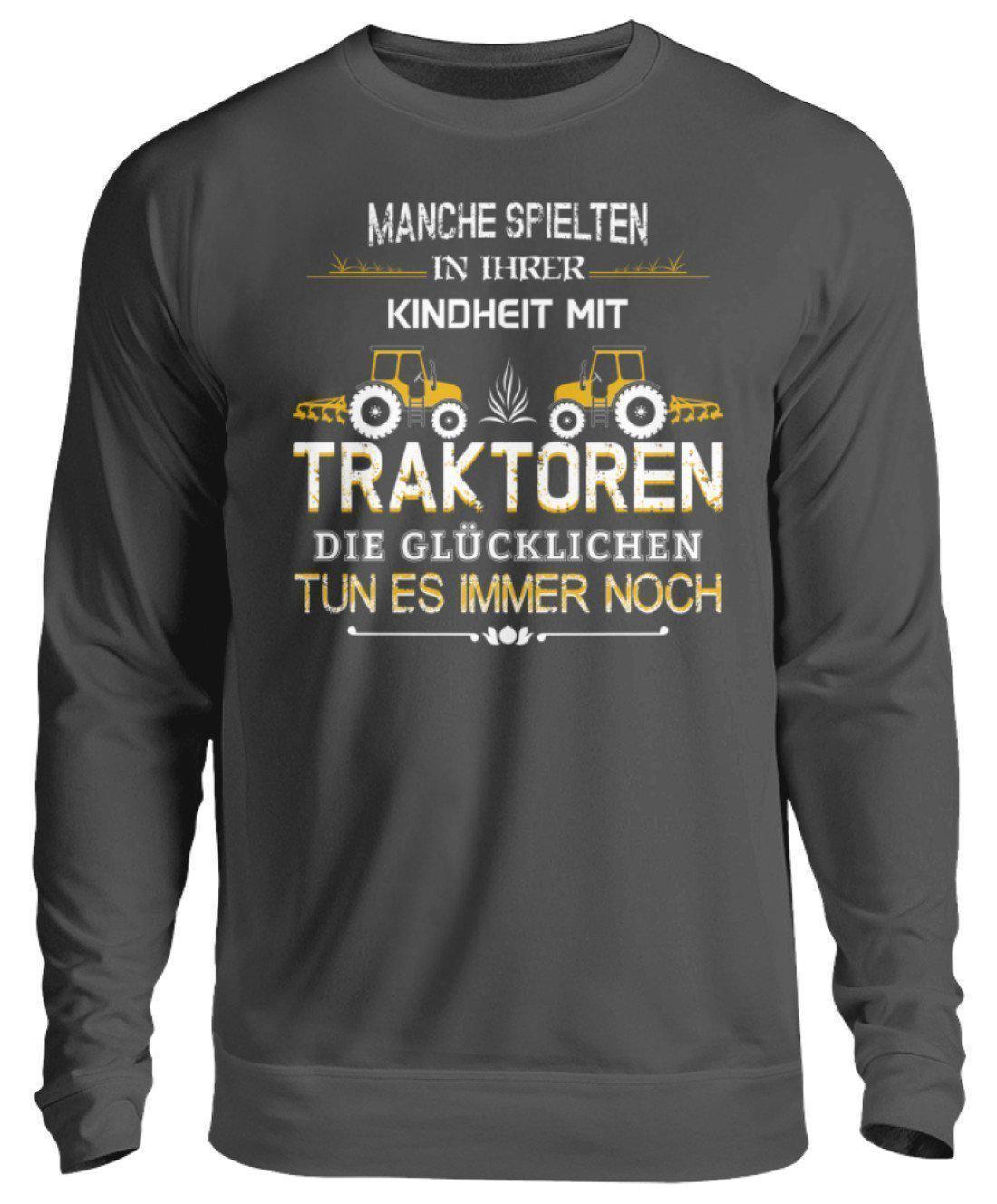 Glücklichen Traktoren spielen 2 · Unisex Sweatshirt Pullover-Unisex Sweatshirt-Storm Grey (Solid)-S-Agrarstarz