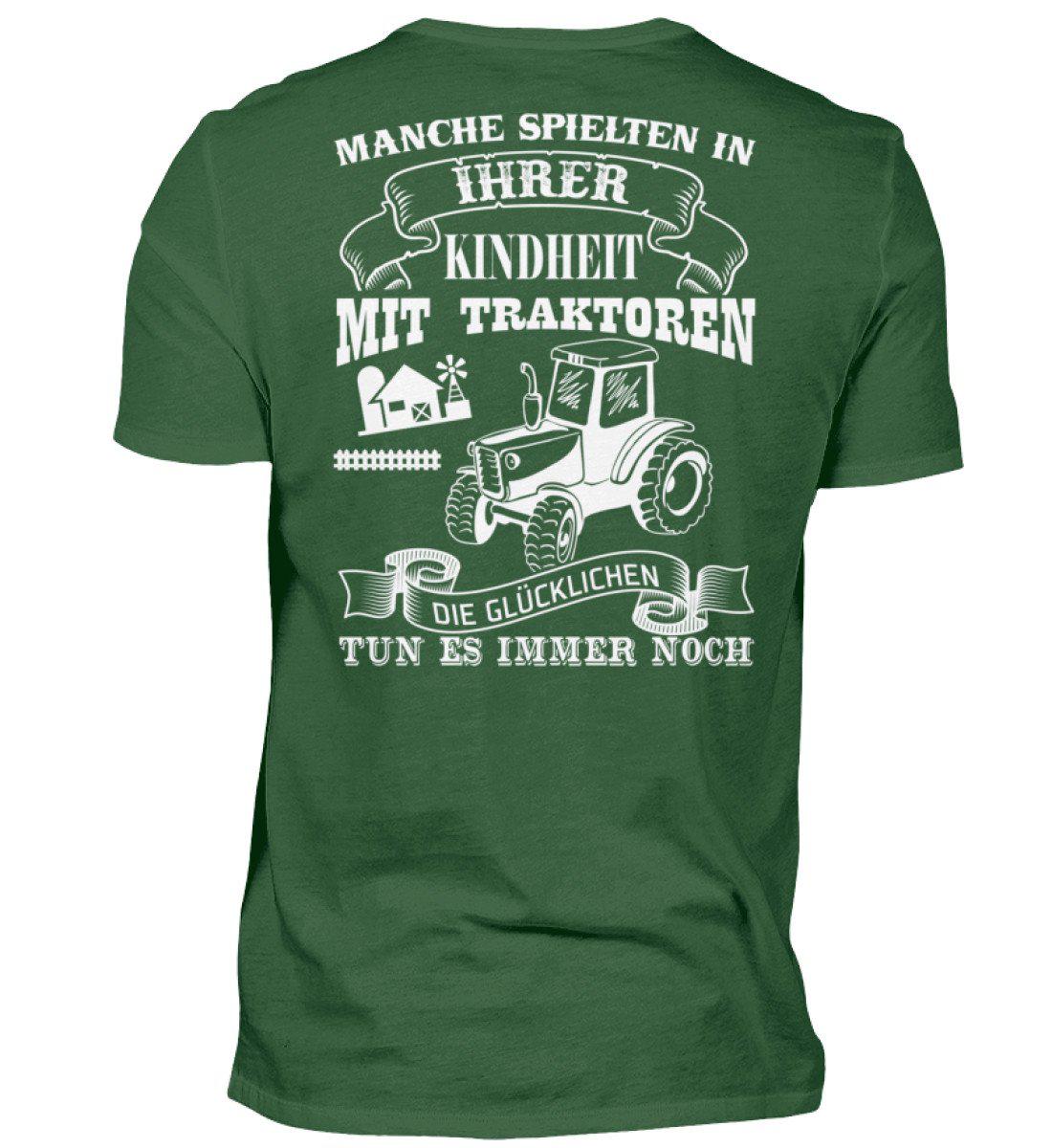 Glücklichen Traktoren spielen · Herren T-Shirt-Herren Basic T-Shirt-Bottle Green-S-Agrarstarz