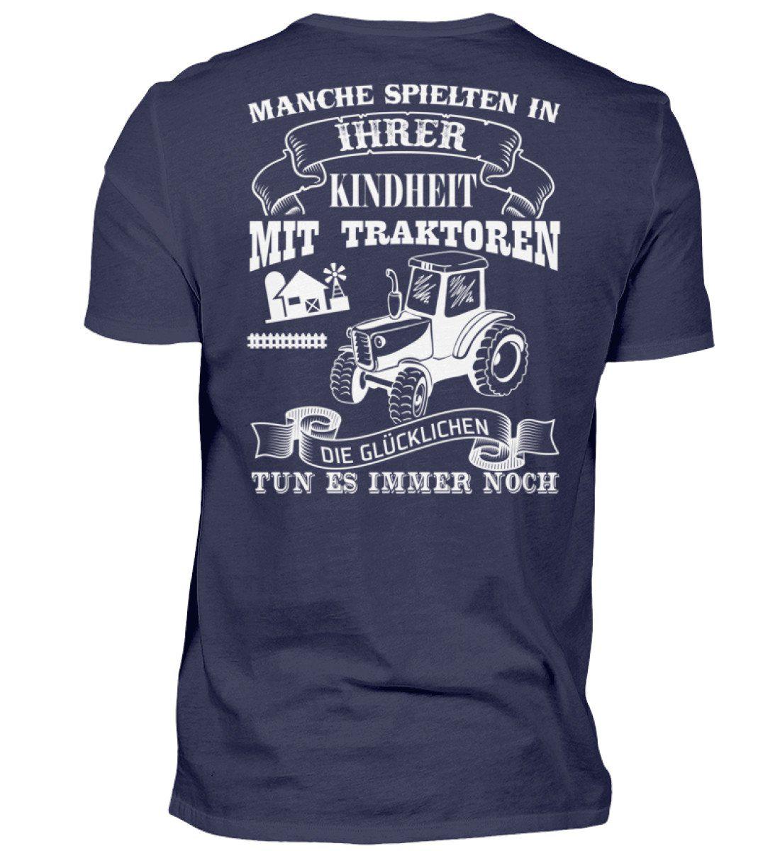 Glücklichen Traktoren spielen · Herren T-Shirt-Herren Basic T-Shirt-Navy-S-Agrarstarz