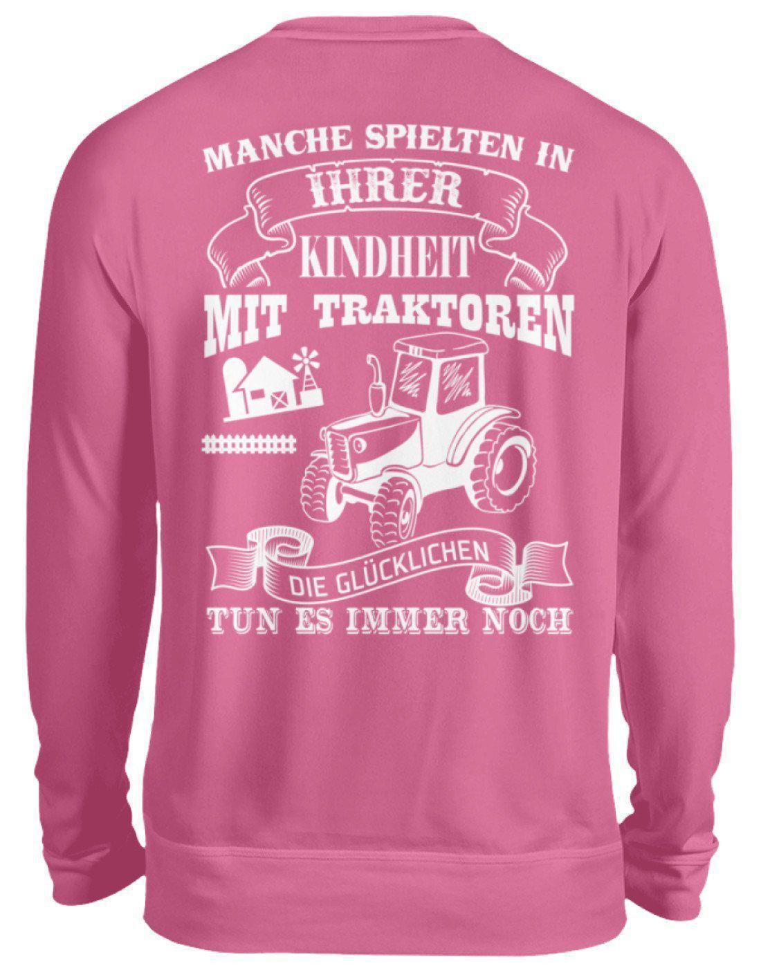 Glücklichen Traktoren spielen · Unisex Sweatshirt Pullover-Unisex Sweatshirt-Candyfloss Pink-S-Agrarstarz