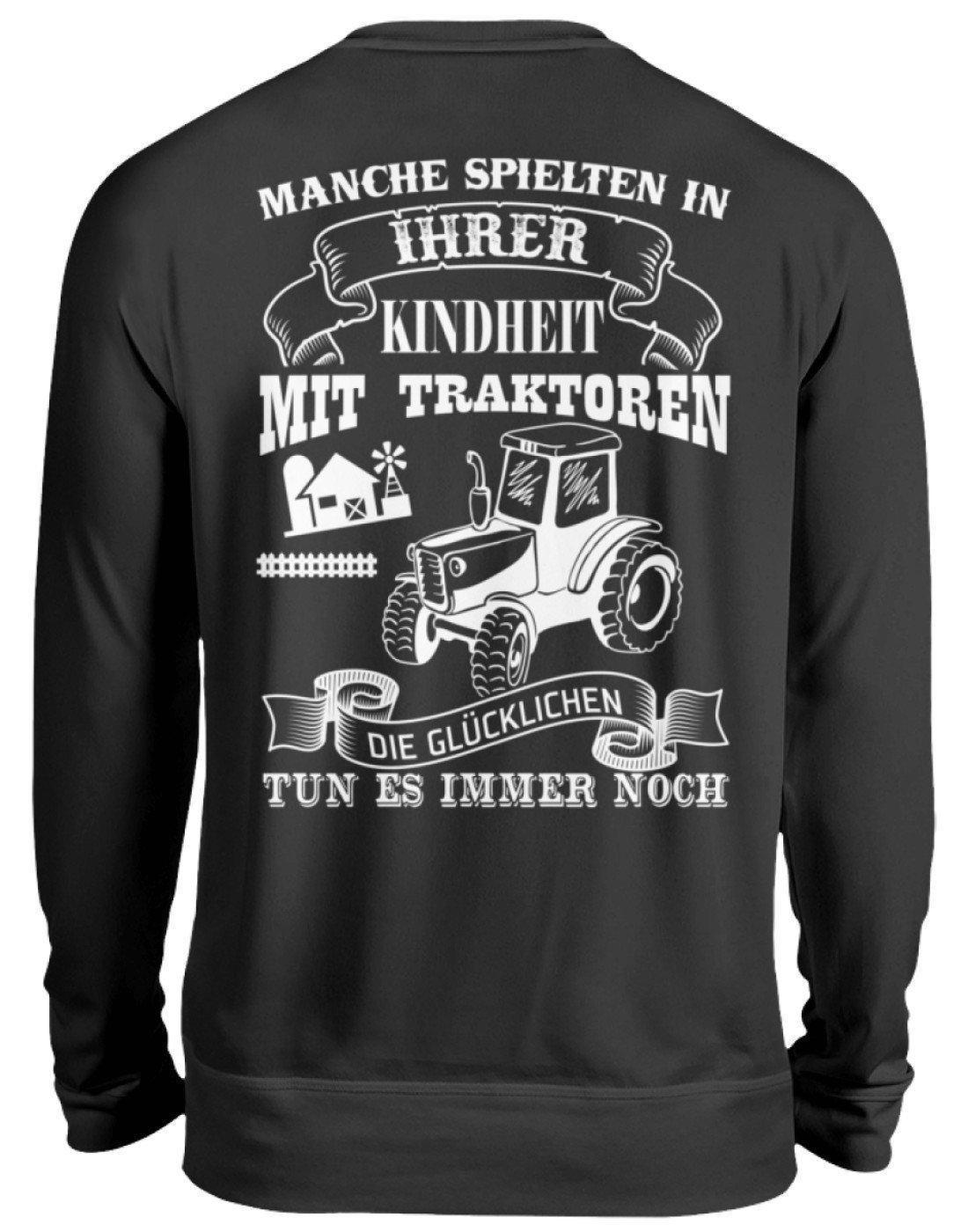 Glücklichen Traktoren spielen · Unisex Sweatshirt Pullover-Unisex Sweatshirt-Jet Black-S-Agrarstarz