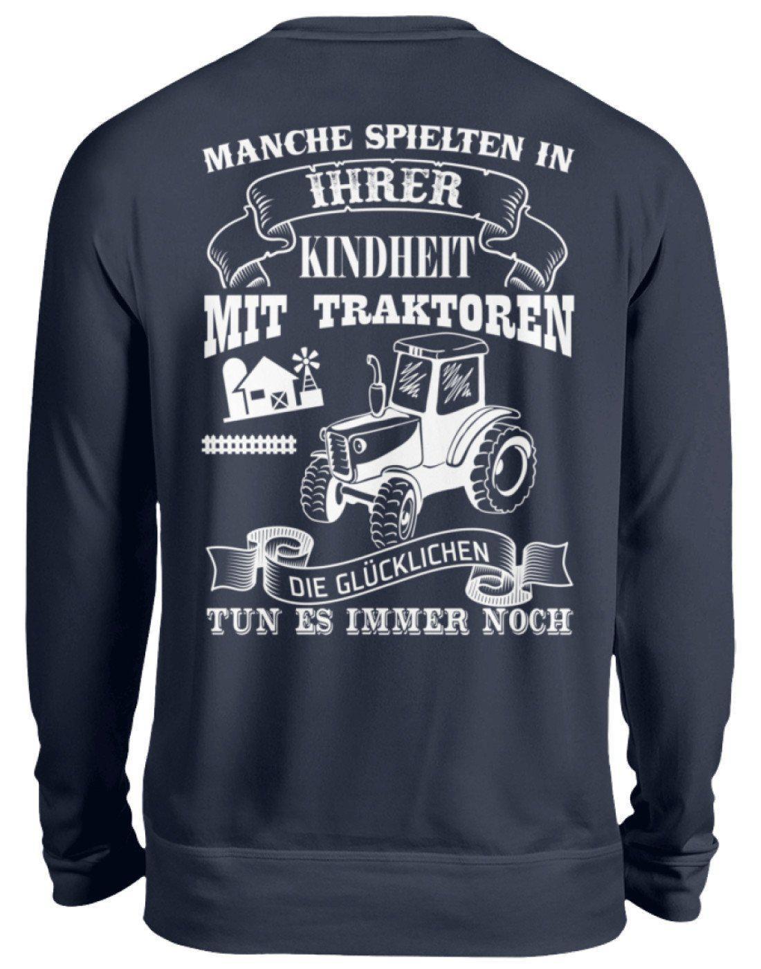 Glücklichen Traktoren spielen · Unisex Sweatshirt Pullover-Unisex Sweatshirt-Oxford Navy-S-Agrarstarz