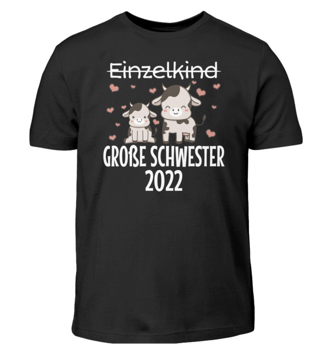 Große Schwester 2022 Kühe · Kinder T-Shirt-Kinder T-Shirt-Black-12/14 (152/164)-Agrarstarz