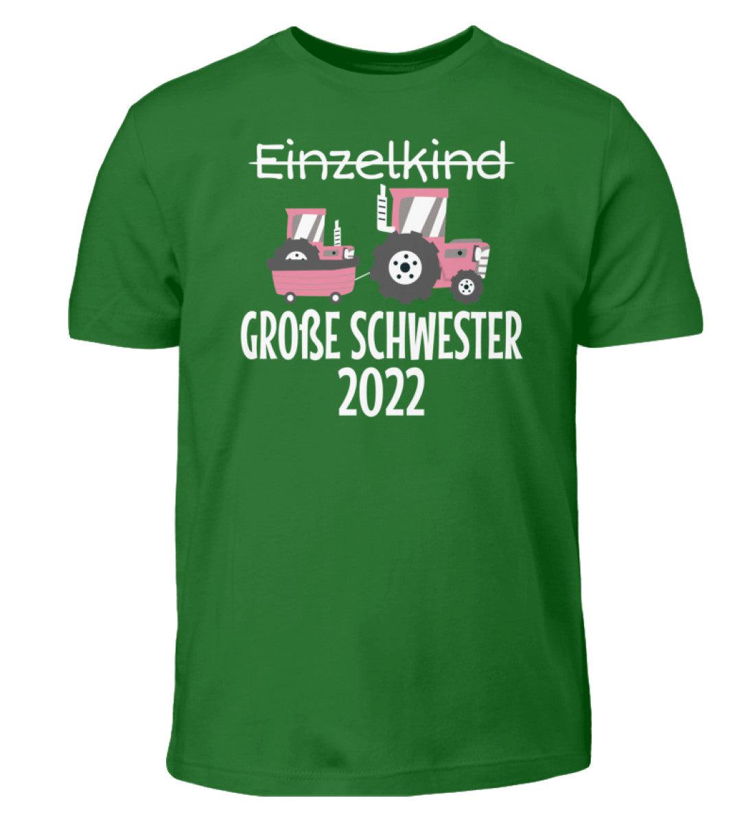 Große Schwester 2022 Traktor · Kinder T-Shirt-Kinder T-Shirt-Kelly Green-12/14 (152/164)-Agrarstarz