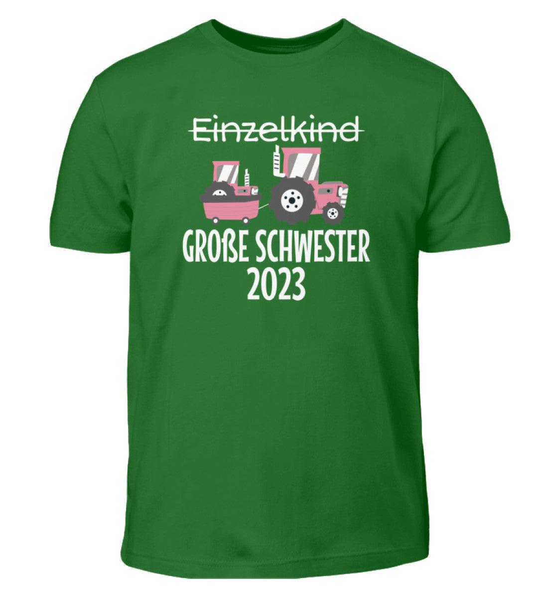 Große Schwester 2023 Traktor · Kinder T-Shirt-Kinder T-Shirt-Kelly Green-12/14 (152/164)-Agrarstarz