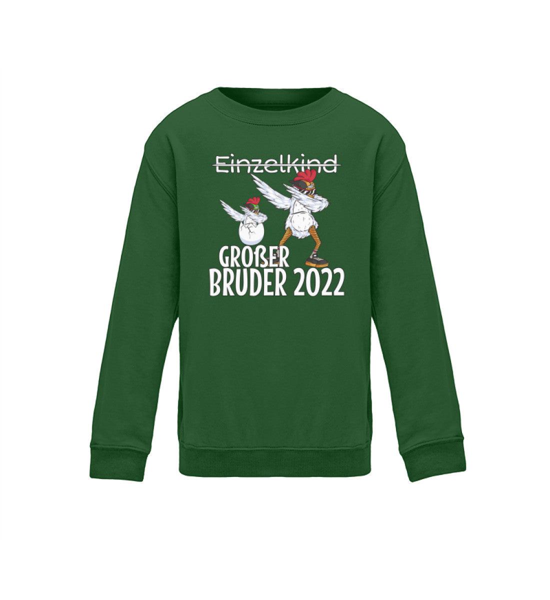 Großer Bruder 2022 Hühner · Kinder Sweatshirt-Kinder Sweatshirt-Bottle Green-12/14 (152/164)-Agrarstarz