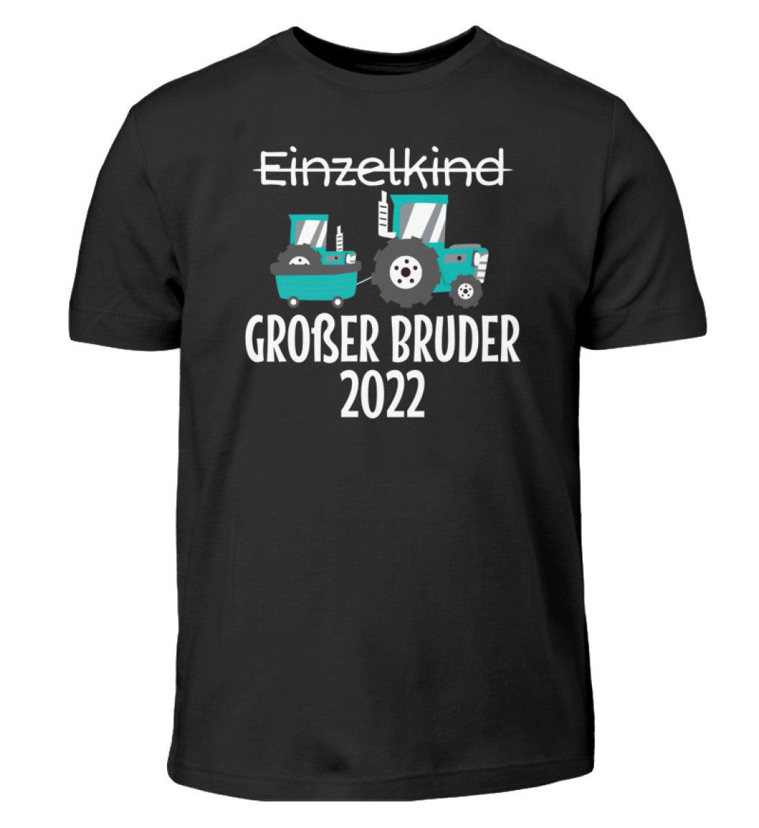 Großer Bruder 2022 Traktor · Kinder T-Shirt-Kinder T-Shirt-Black-12/14 (152/164)-Agrarstarz