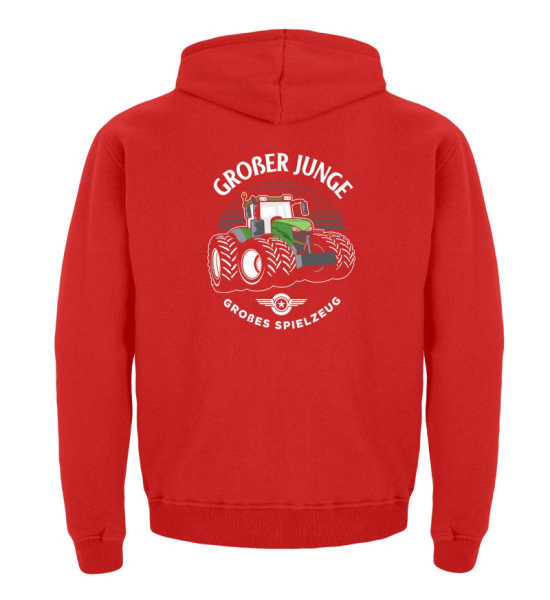 Großer Junge großes Spielzeug · Kinder Kapuzenpullover Hoodie-Kinder Hoodie-Fire Red-12/14 (152/164)-Agrarstarz