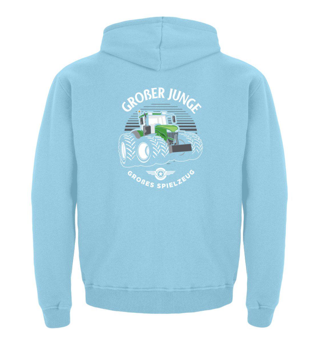 Großer Junge großes Spielzeug · Kinder Kapuzenpullover Hoodie-Kinder Hoodie-Sky Blue-12/14 (152/164)-Agrarstarz