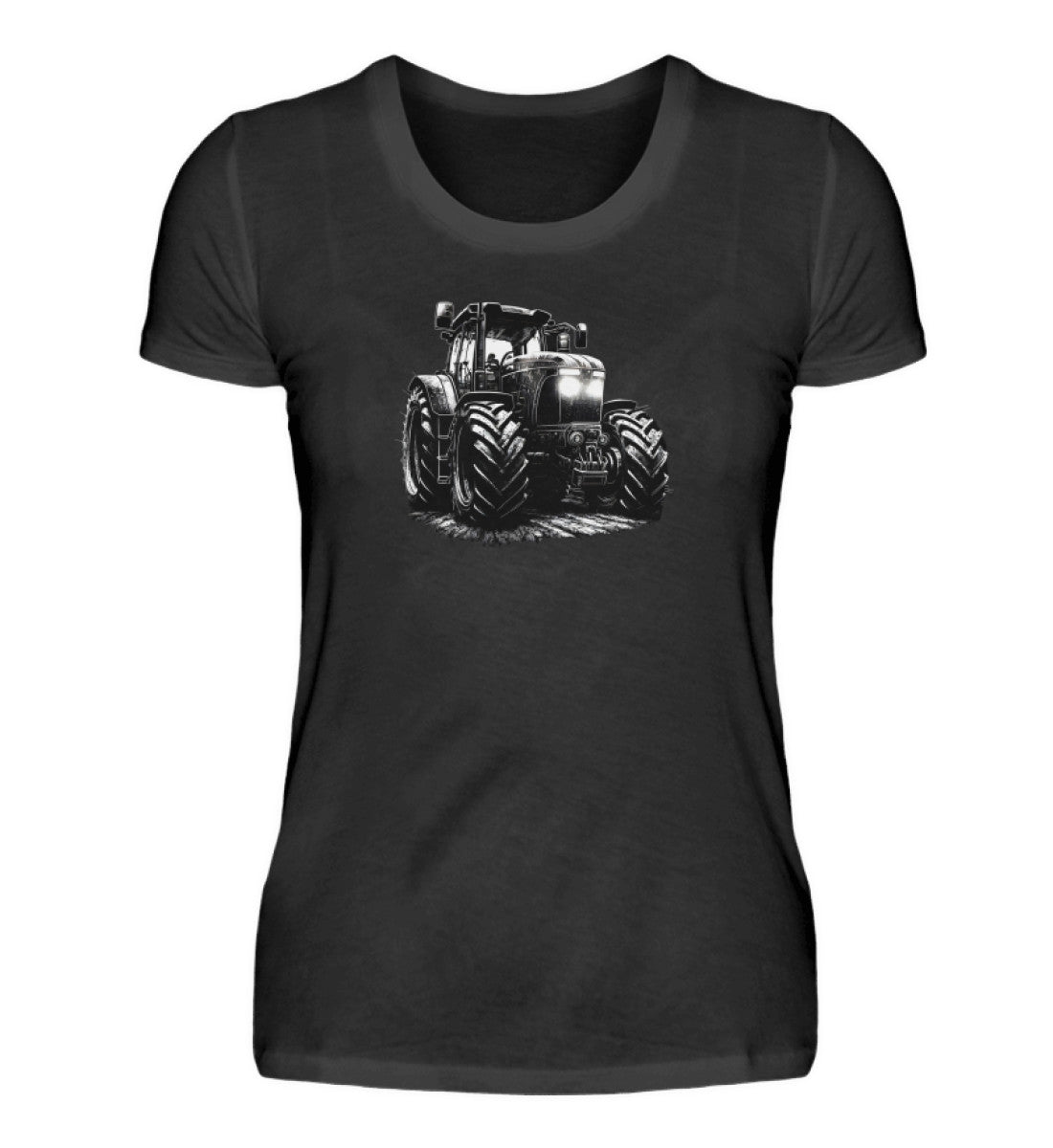 Großer Traktor · Damen T-Shirt-Damen Basic T-Shirt-Black-S-Agrarstarz