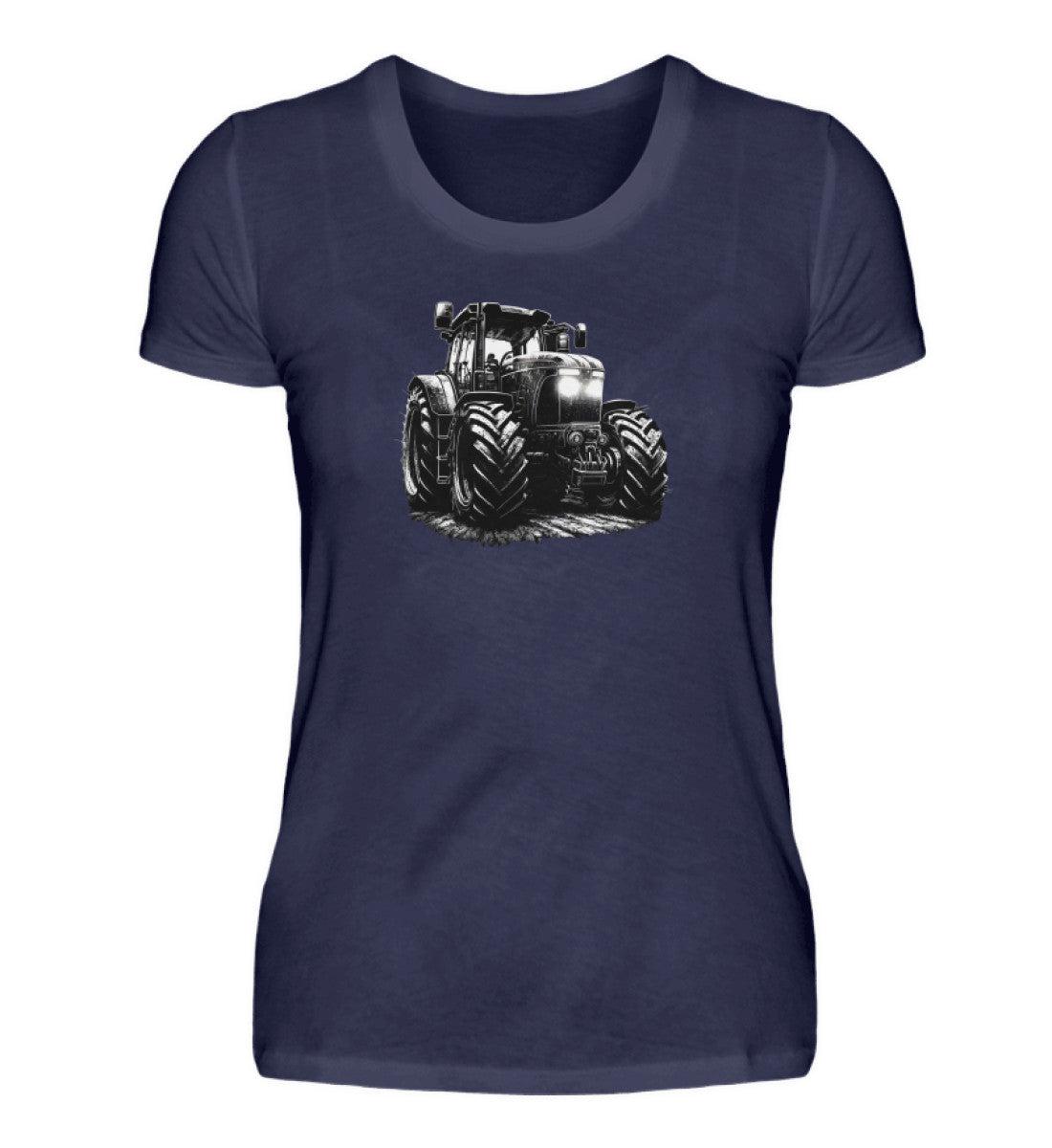 Großer Traktor · Damen T-Shirt-Damen Basic T-Shirt-Navy-S-Agrarstarz
