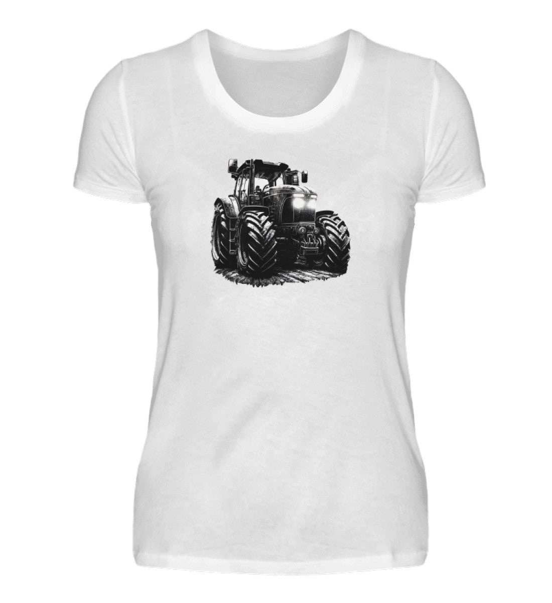 Großer Traktor · Damen T-Shirt-Damen Basic T-Shirt-White-S-Agrarstarz