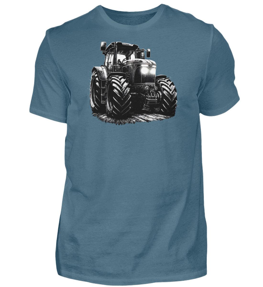 Großer Traktor · Herren T-Shirt-Herren Basic T-Shirt-Stone Blue-S-Agrarstarz