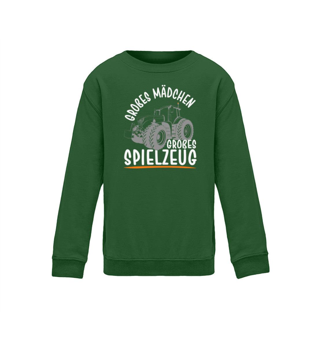 Großes Mädchen großes Spielzeug · Kinder Sweatshirt-Kinder Sweatshirt-Bottle Green-12/14 (152/164)-Agrarstarz