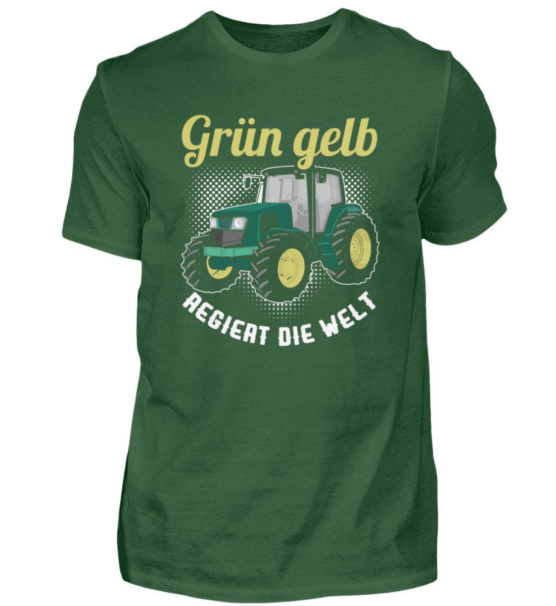 Grün gelb regiert die Welt · Herren T-Shirt-Herren Basic T-Shirt-Bottle Green-S-Agrarstarz