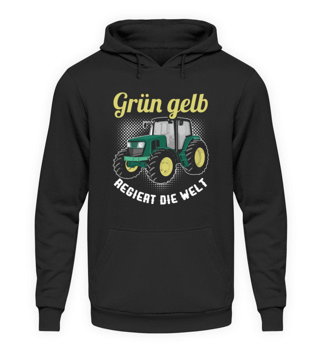 Grün gelb regiert die Welt · Unisex Kapuzenpullover Hoodie-Unisex Hoodie-Jet Black-S-Agrarstarz