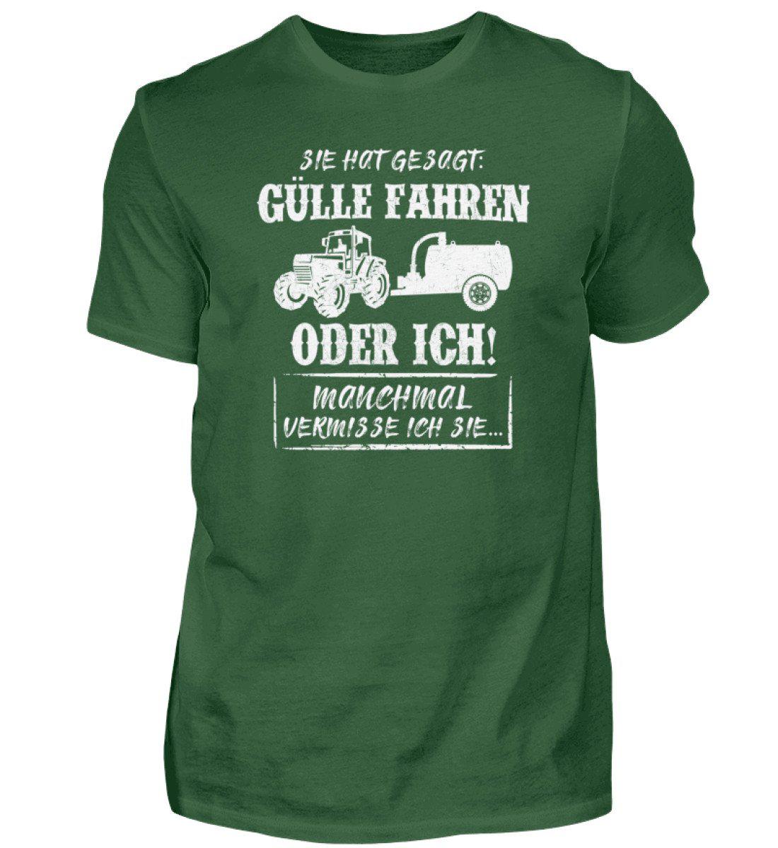 Gülle fahren oder ich · Herren T-Shirt-Herren Basic T-Shirt-Bottle Green-S-Agrarstarz
