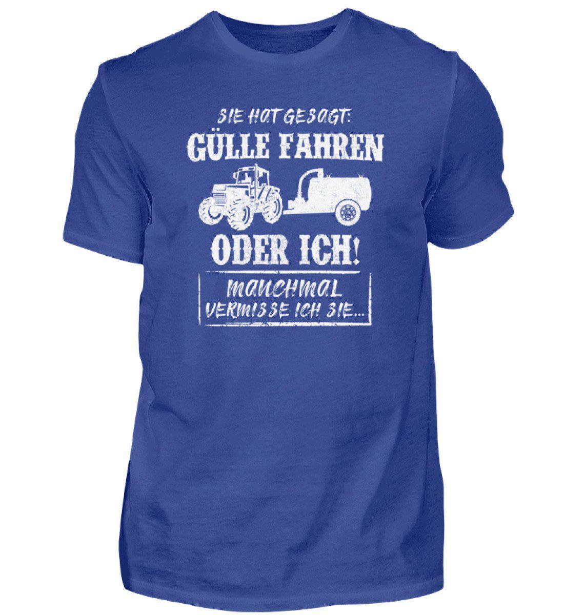 Gülle fahren oder ich · Herren T-Shirt-Herren Basic T-Shirt-Royal Blue-S-Agrarstarz