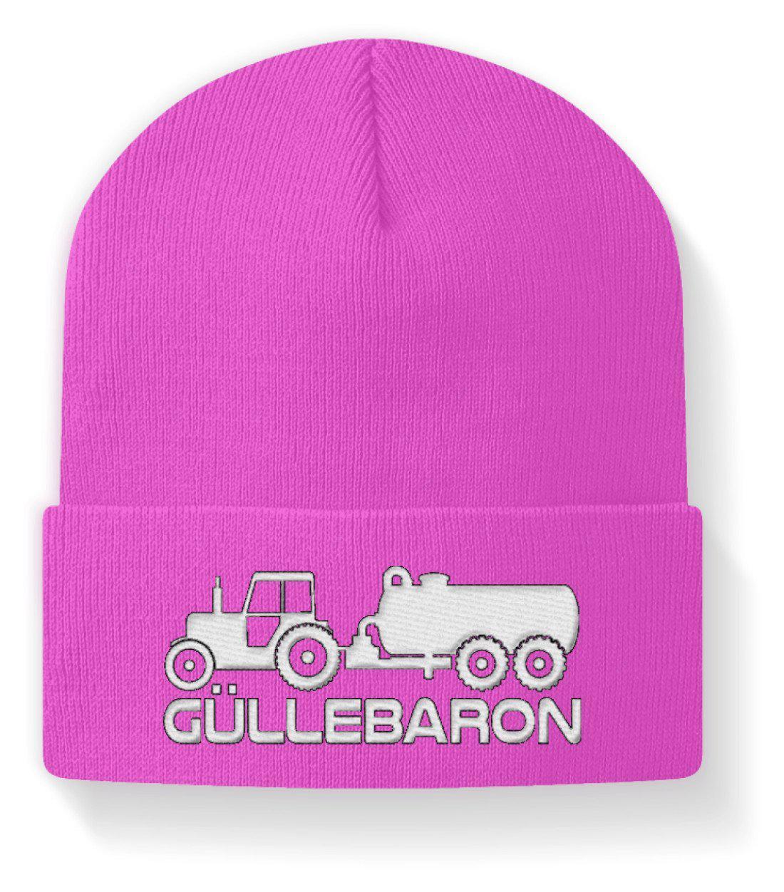 Güllebaron · Beanie Mütze-Beanie mit Stick-Fuchsia-M-Agrarstarz