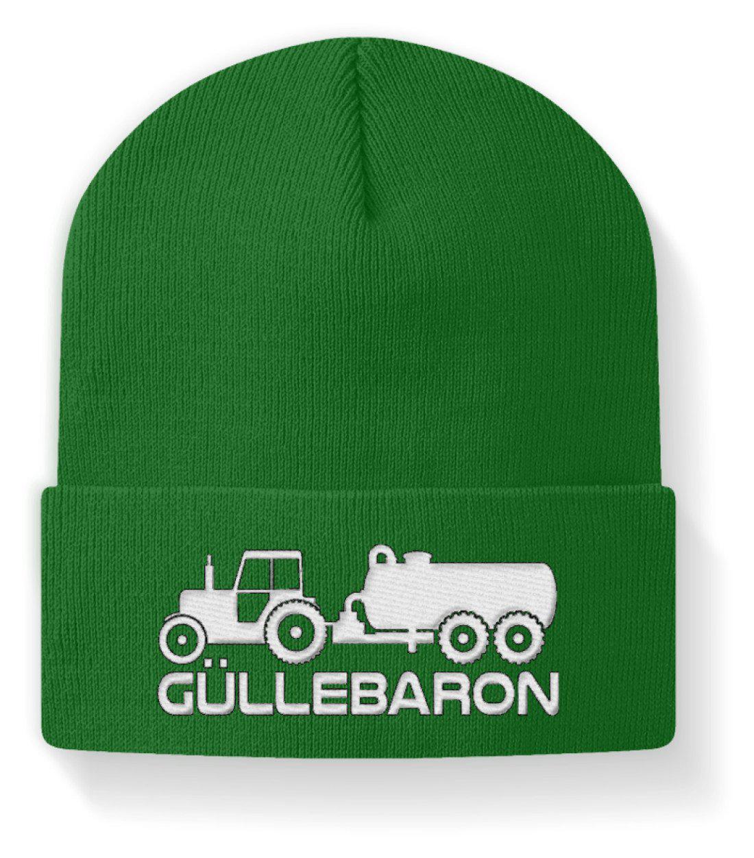 Güllebaron · Beanie Mütze-Beanie mit Stick-Kelly Green-M-Agrarstarz