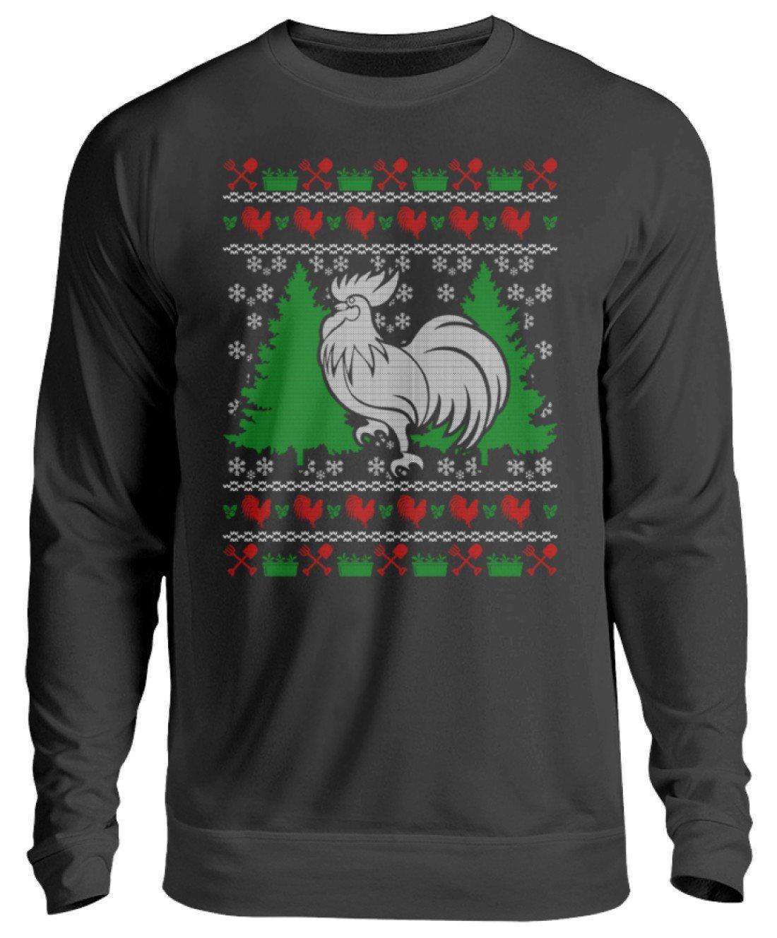 Hahn Ugly Christmas · Unisex Sweatshirt Pullover-Unisex Sweatshirt-Jet Black-S-Agrarstarz