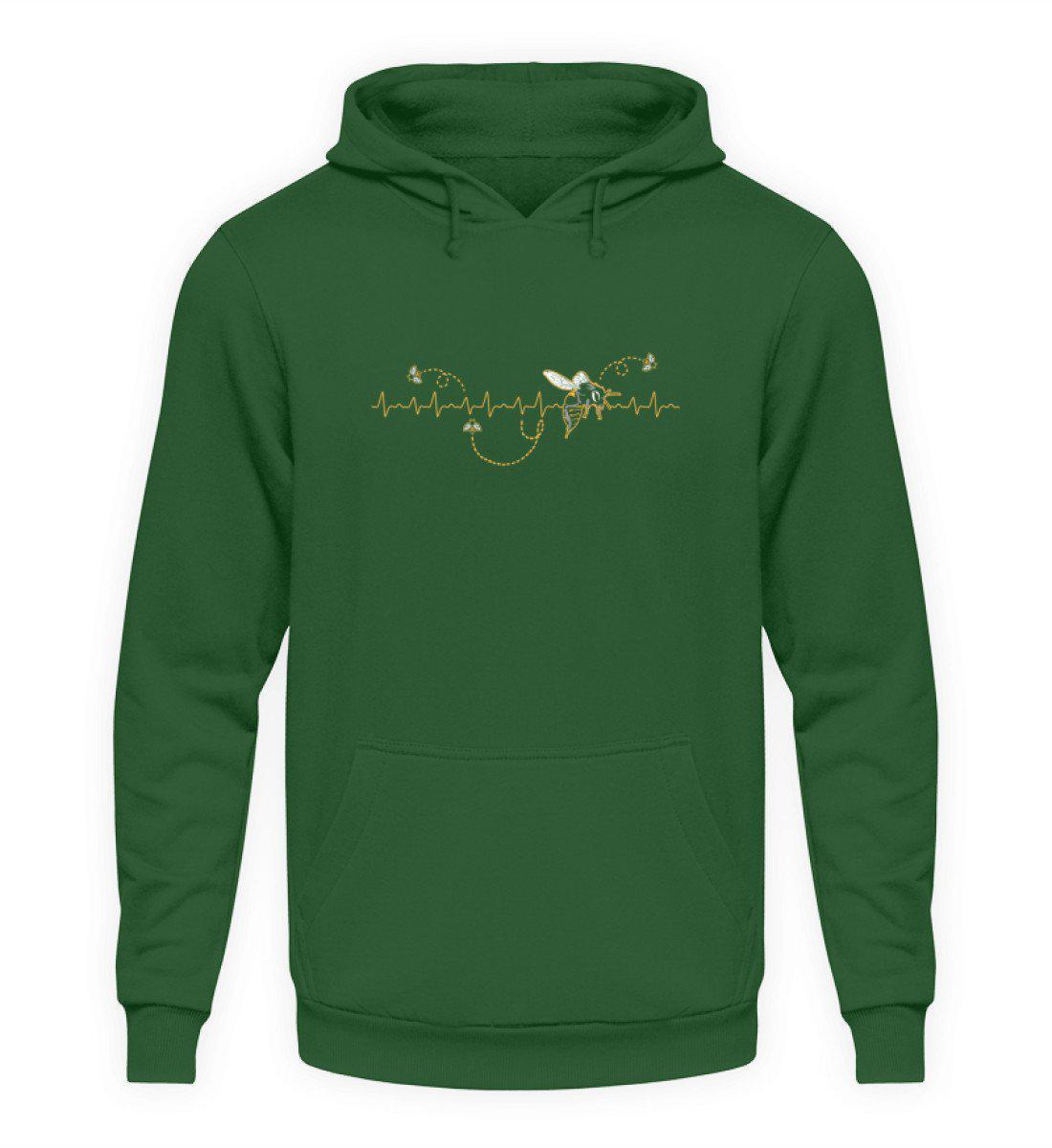 Heartbeat Biene · Unisex Kapuzenpullover Hoodie-Unisex Hoodie-Bottle Green-S-Agrarstarz