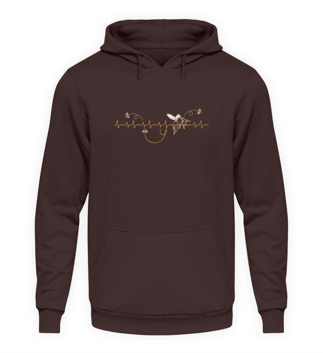 Heartbeat Biene · Unisex Kapuzenpullover Hoodie-Unisex Hoodie-Hot Chocolate-M-Agrarstarz