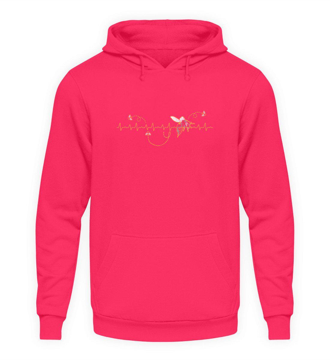 Heartbeat Biene · Unisex Kapuzenpullover Hoodie-Unisex Hoodie-Hot Pink-S-Agrarstarz